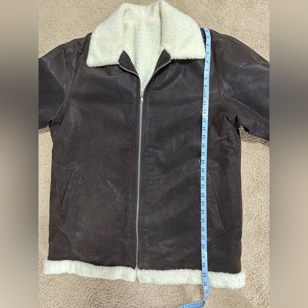 Vintage chocolate brown leather jacket - Picture 8 of 10